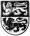 lion passant guardant (top); passant reguardant (bottom)